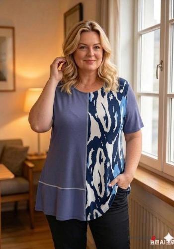 T-shirt maniche corte girocollo Fantasia artistica - ph 3