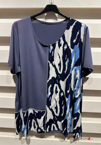 T-shirt maniche corte girocollo Fantasia artistica - ph 4