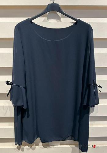 T-shirt chiffon maniche corte girocollo - ph 4
