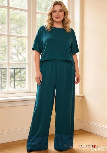 Pantalone pizzo lungo con elastico - ph 2