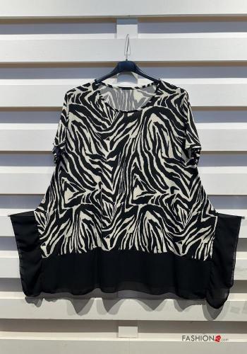 T-shirt maniche corte girocollo Fantasia artistica - ph 4