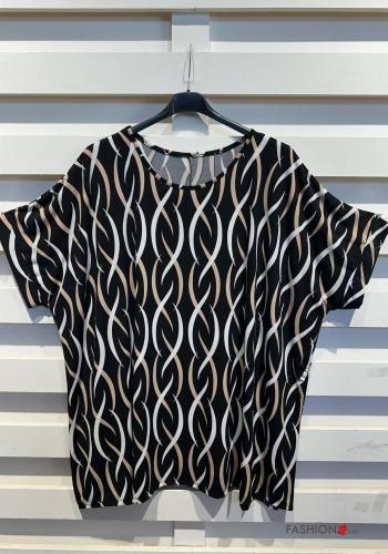 T-shirt maniche corte girocollo Fantasia artistica - ph 3