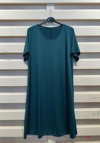 Vestido longo manga curta gola redonda - ph 3