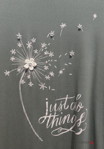 T-shirt girocollo oversize maniche corte Fantasia floreale - ph 4