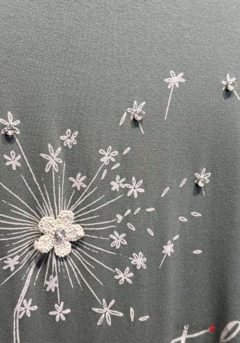 T-shirt girocollo oversize maniche corte Fantasia floreale - ph 5