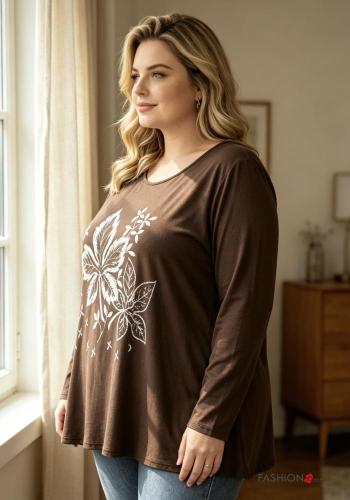 Maglione maniche lunghe girocollo Fantasia stampata - ph 2
