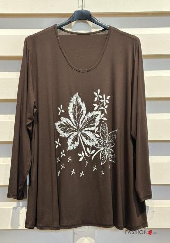 Maglione maniche lunghe girocollo Fantasia stampata - ph 3