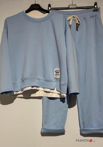 Tuta sportiva maniche lunghe girocollo con tasche con elastico - ph 2