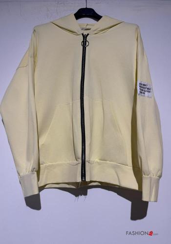 Felpa in Cotone maniche lunghe con zip con cappuccio - ph 2