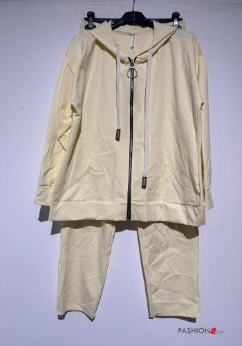 Fato de treino em Algodão com elástico com capuz com fecho com bolsos - ph 2