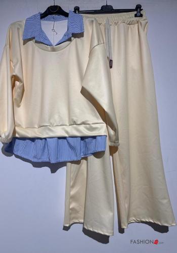 Ensemble coordonné manches longues à collet avec poches avec élastique - ph 3