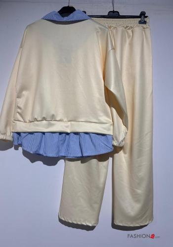 Ensemble coordonné manches longues à collet avec poches avec élastique - ph 4