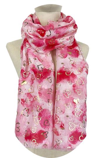 heart motif lurex Scarf - ph 1