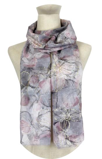 Bufanda De lurex Estampado Floral - ph 1
