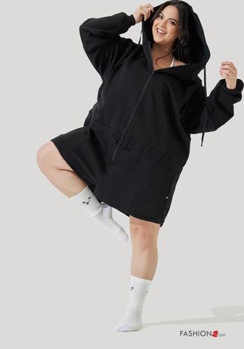 adjustable POPFLEX Cotton Sports set with hood with elastic with drawstring with zip with pockets - ph 2