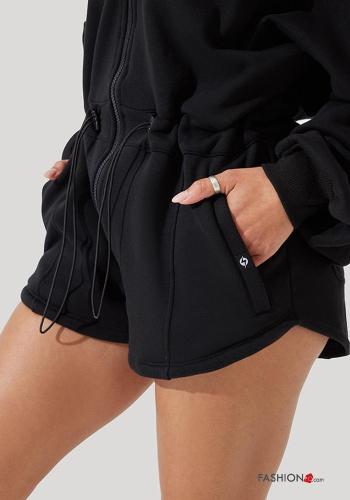 adjustable POPFLEX Cotton Sports set with hood with elastic with drawstring with zip with pockets - ph 4