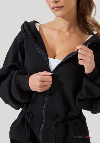 adjustable POPFLEX Cotton Sports set with hood with elastic with drawstring with zip with pockets - ph 6