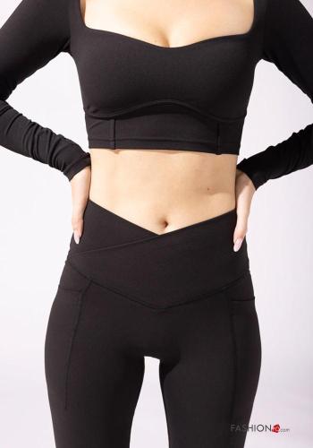 flared POPFLEX high waist Leggings with pockets with elastic - ph 11