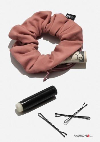 POPFLEX Hair tie with keyring with elastic with coin purse with zip with pockets - ph 3