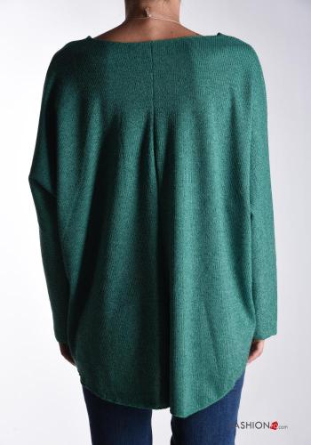 Maglione maniche lunghe girocollo con collana - ph 2