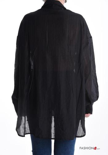 Camicia maniche lunghe con colletto con bottoni con strass - ph 2