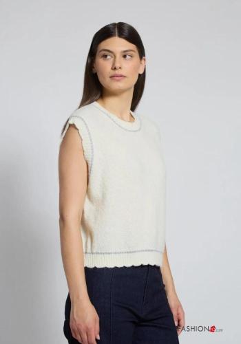 Canotta in Misto Lana lurex senza maniche - ph 6