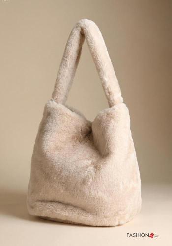 faux fur Bag with shoulder strap with chain - ph 5
