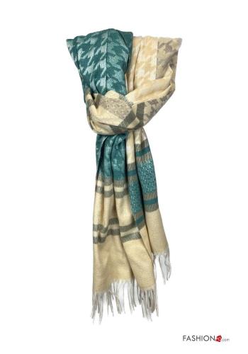 Houndstooth Wool Mix Scarf - ph 2