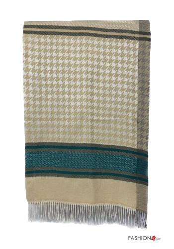 Houndstooth Wool Mix Scarf - ph 3