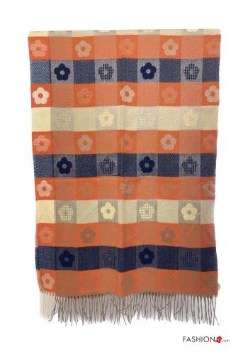 Sciarpa in Misto Lana Fantasia stampata con frange - ph 2