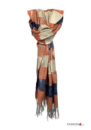 Sciarpa in Misto Lana Fantasia stampata con frange - ph 3