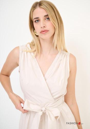 backless Cotton Dress with v-neck - ph 2