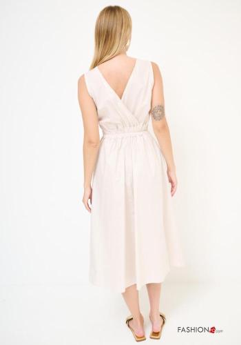 backless Cotton Dress with v-neck - ph 3