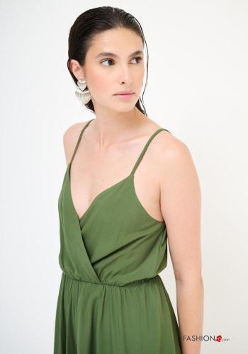 Jumpsuit senza maniche scollato sulla schiena scollo a V con elastico - ph 2