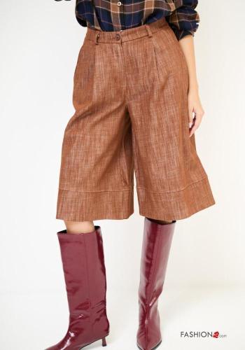 Bermuda en Coton à genoux avec poches à boutons avec élastique avec fermeture éclair - ph 2