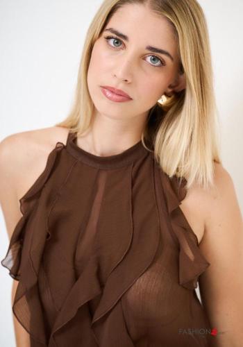 sleeveless Top with flounces with buttons - ph 2