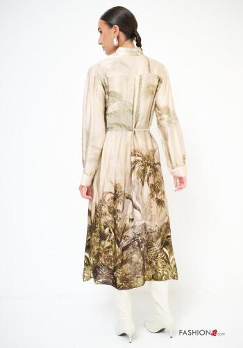 Floral Shirt dress with belt - ph 2