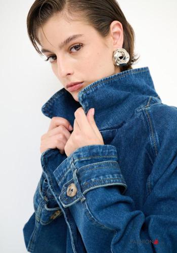 denim double-breasted Cotton Jacket - ph 2