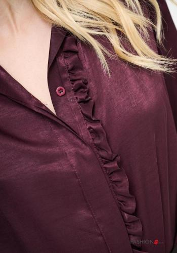 long sleeve with collar satin Shirt with buttons - ph 2
