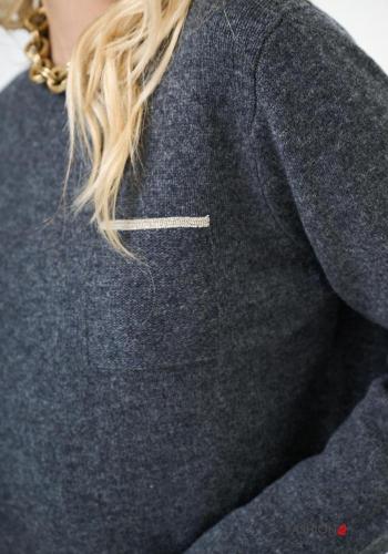 long sleeve crew neck Wool Sweater - ph 2