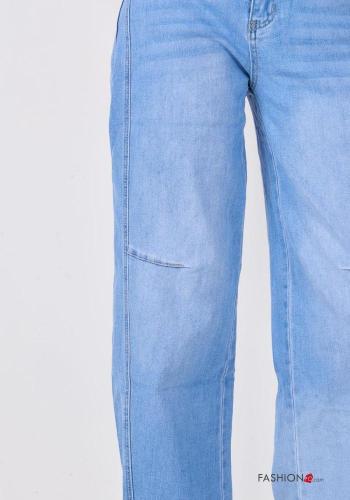 Jeans in Cotone con tasche con bottoni con zip - ph 2