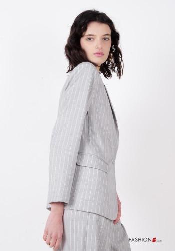 Blazer maniche lunghe Fantasia righe con bottoni - ph 2