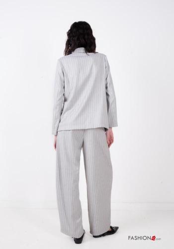 Blazer maniche lunghe Fantasia righe con bottoni - ph 3