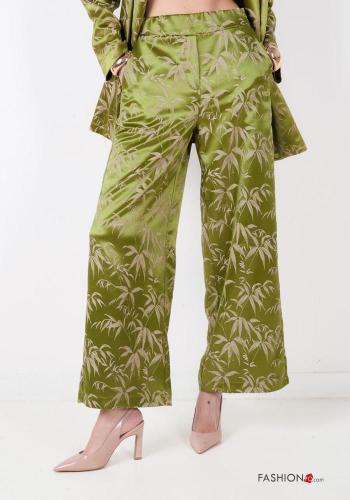 Pantalone Fantasia floreale con tasche con elastico - ph 2