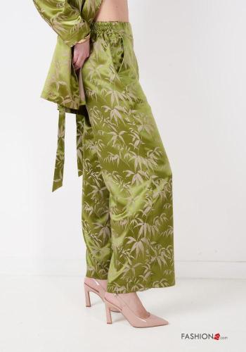 Pantalone Fantasia floreale con tasche con elastico - ph 3