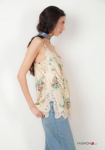 Blumenmuster Spitze- Top - ph 3