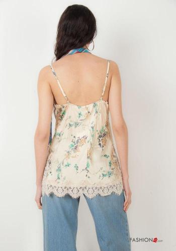 Blumenmuster Spitze- Top - ph 4