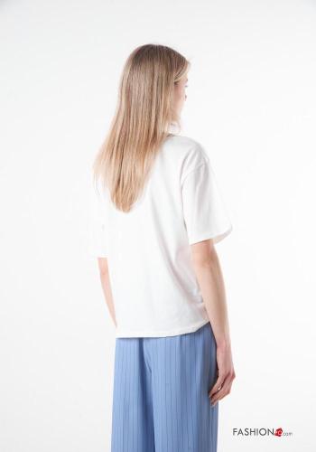 T-shirt aus Baumwolle mit Schleife - ph 4