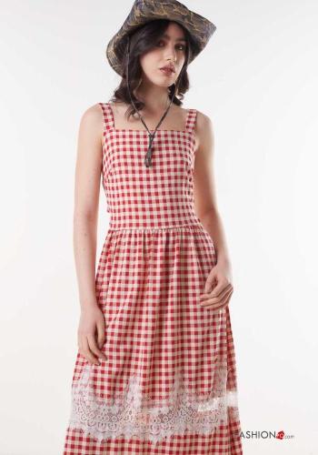 Abito scollato sulla schiena Fantasia quadrettata vichy - ph 2