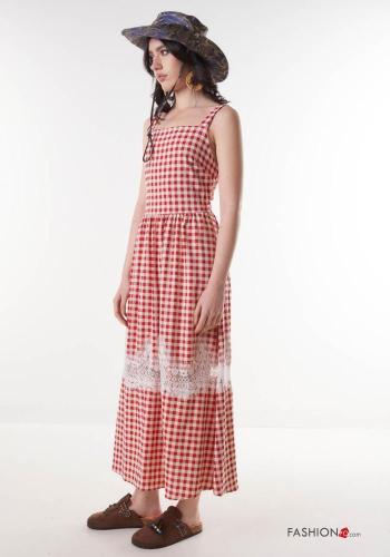 Abito scollato sulla schiena Fantasia quadrettata vichy - ph 4